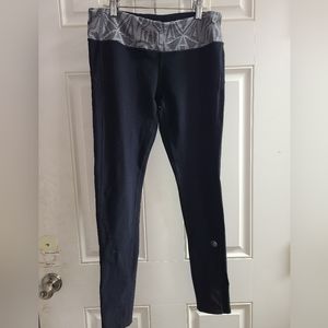 MPG Black With Gray Waist Leggings Medium